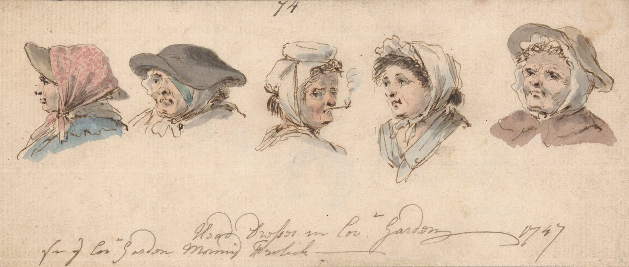 Coiffures à Covent Garden - Louis Philippe Boitard