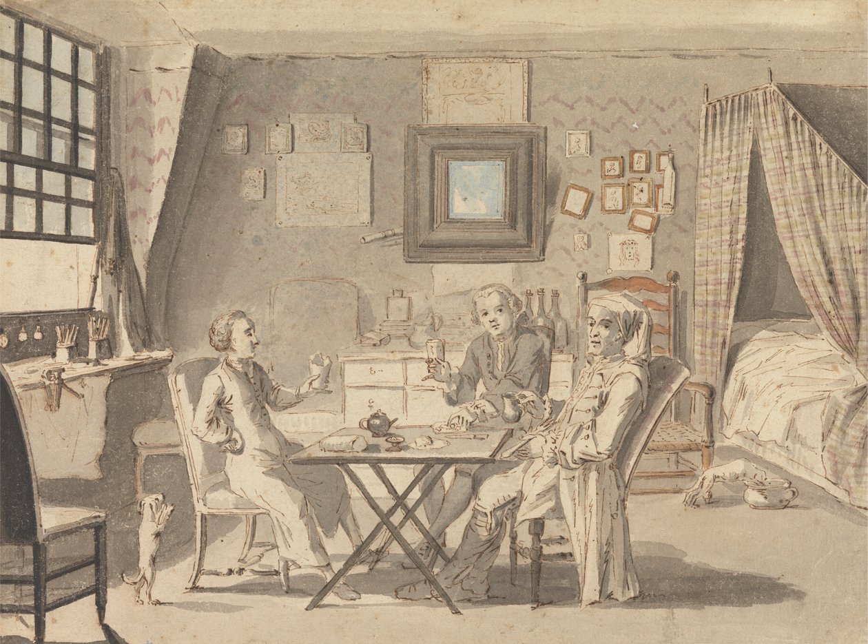Autoportrait avec deux jeunes hommes - Louis Philippe Boitard