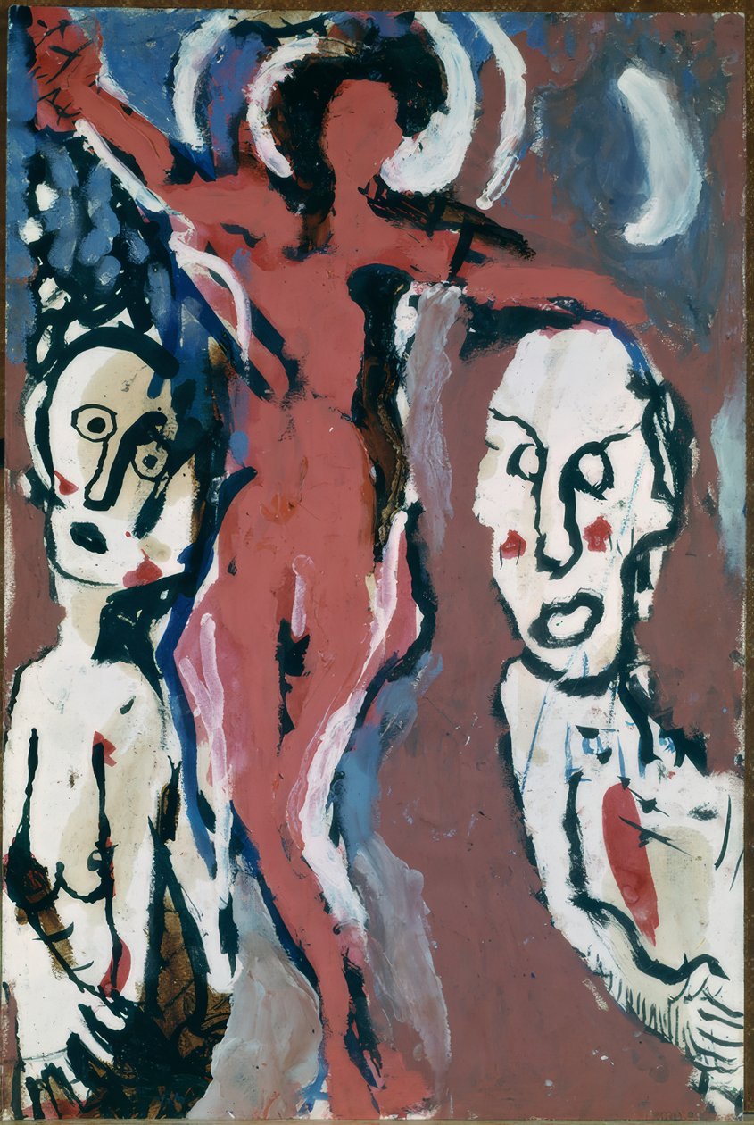 Crucifixion (Christ rouge) - Louis Soutter