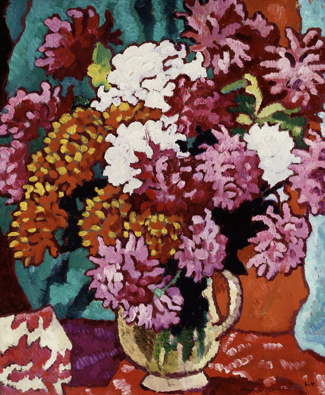 Vase de dahlias - Louis Valtat