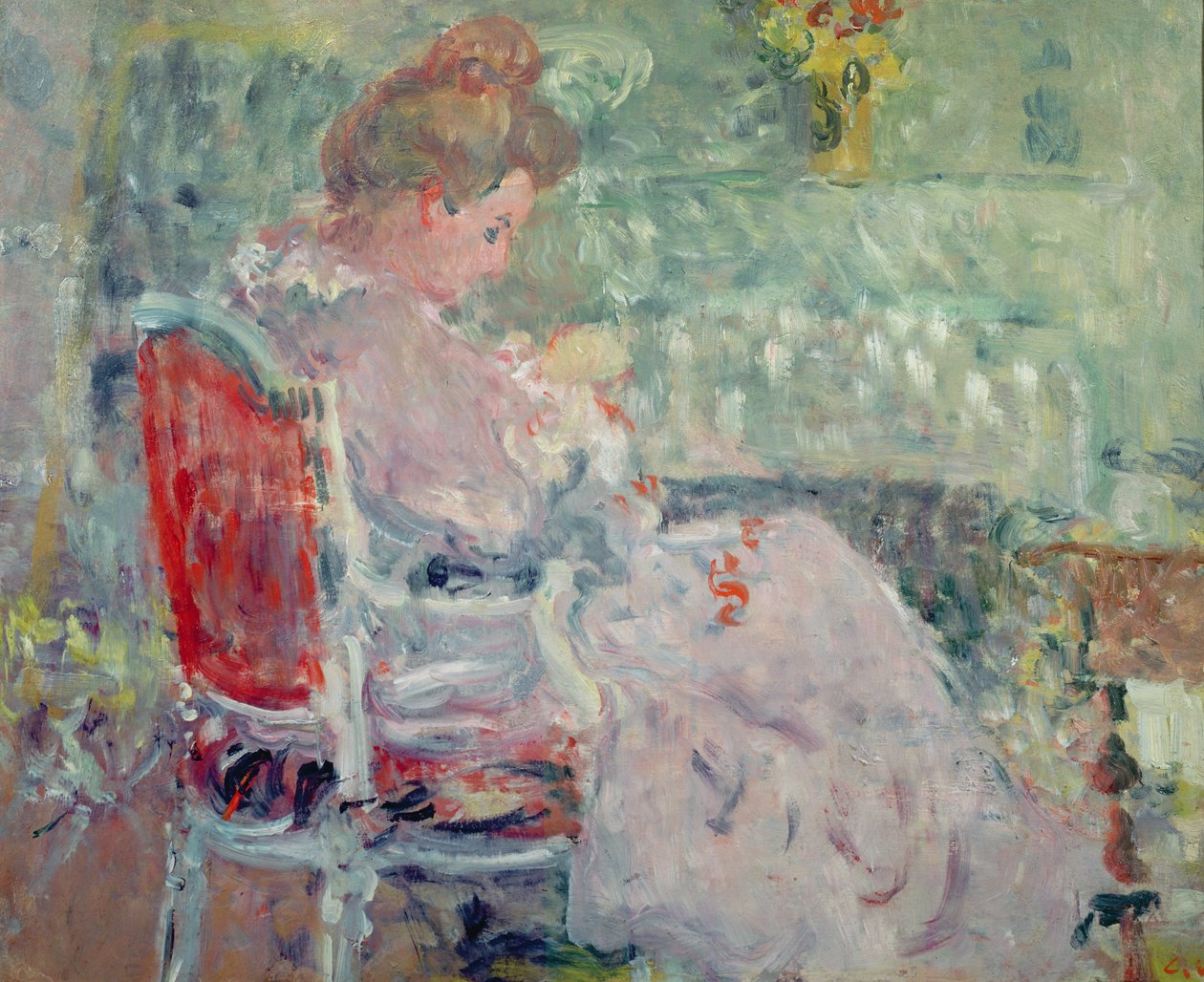 Femme cousant - Louis Valtat