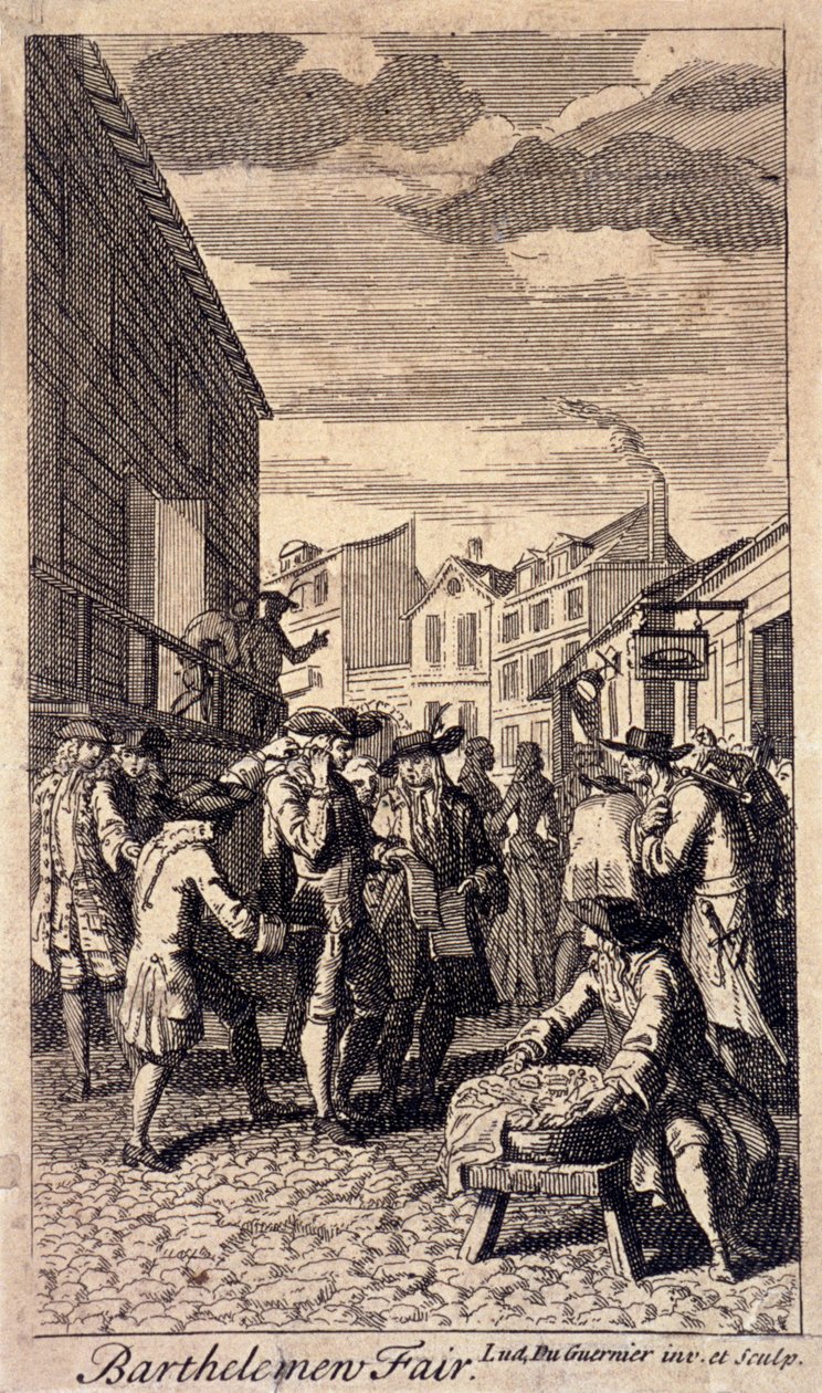 Foire de Bartholomew, Londres, vers 1715 - Louis du Guernier