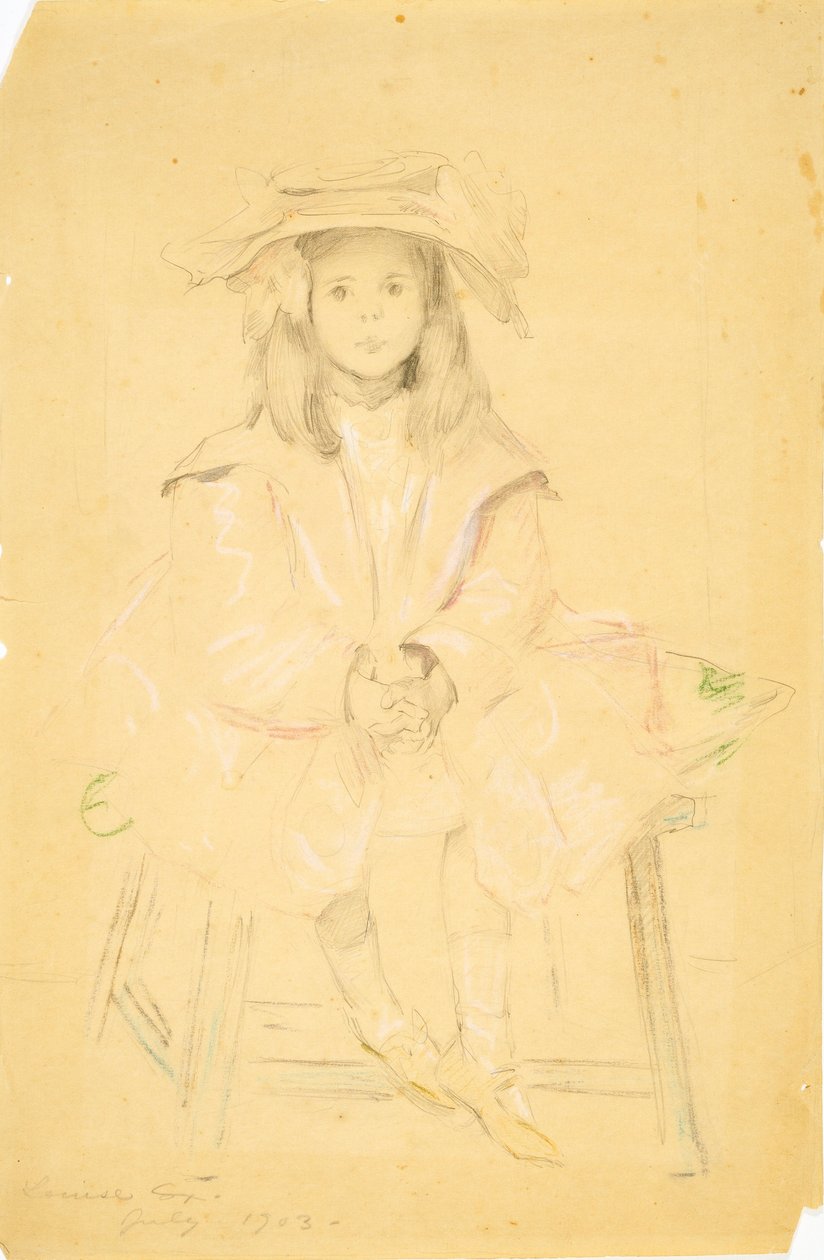 Sans titre (Jeune fille assise) - Louise Cox