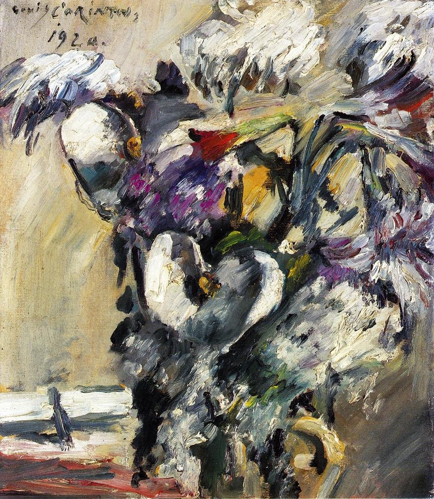 Chrysanthèmes et callas - Lovis Corinth