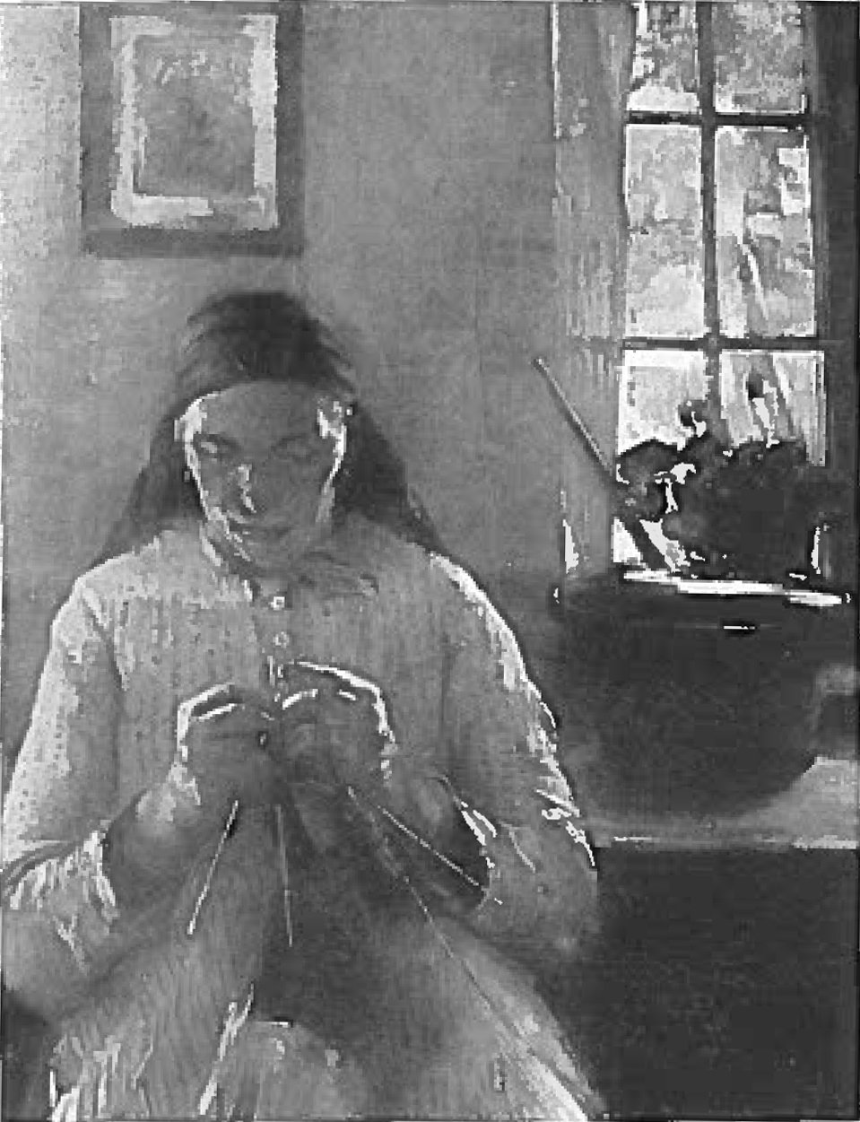 Femme tricotant à Dachau - Lovis Corinth