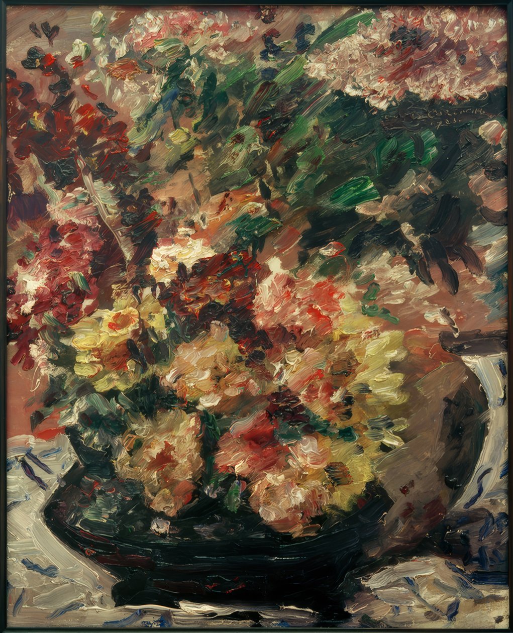 Fleurs dans un seau en bronze - Lovis Corinth