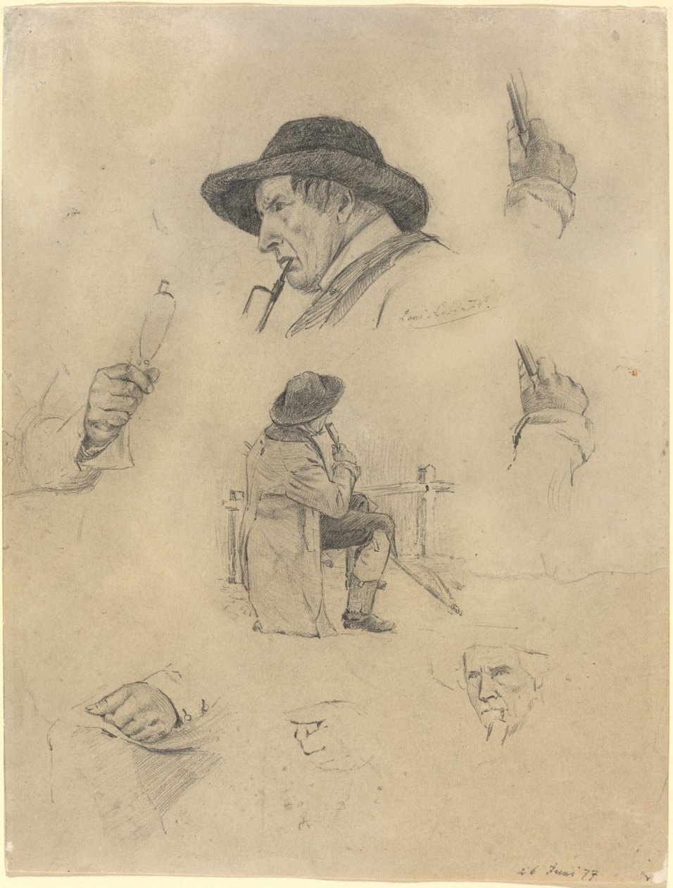 Feuille de croquis - Lovis Corinth
