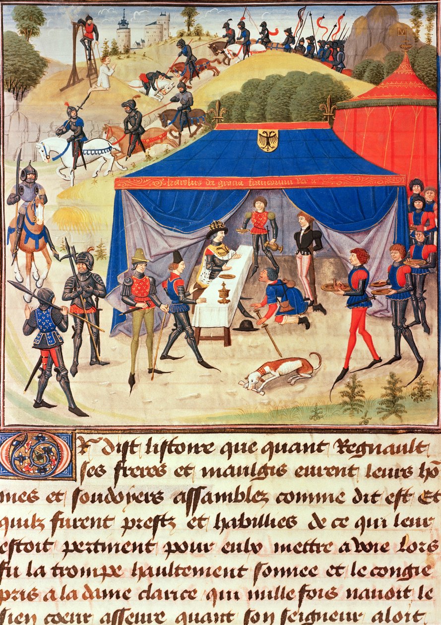 Renaud de Montauban et Charlemagne (742-814), du cycle Renaud de Montauban - Loyset Liedet