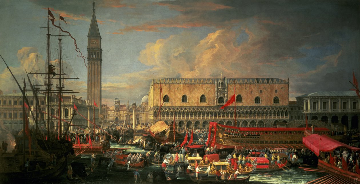Bucintoro dans le Bacino, Venise - Luca Carlevaris