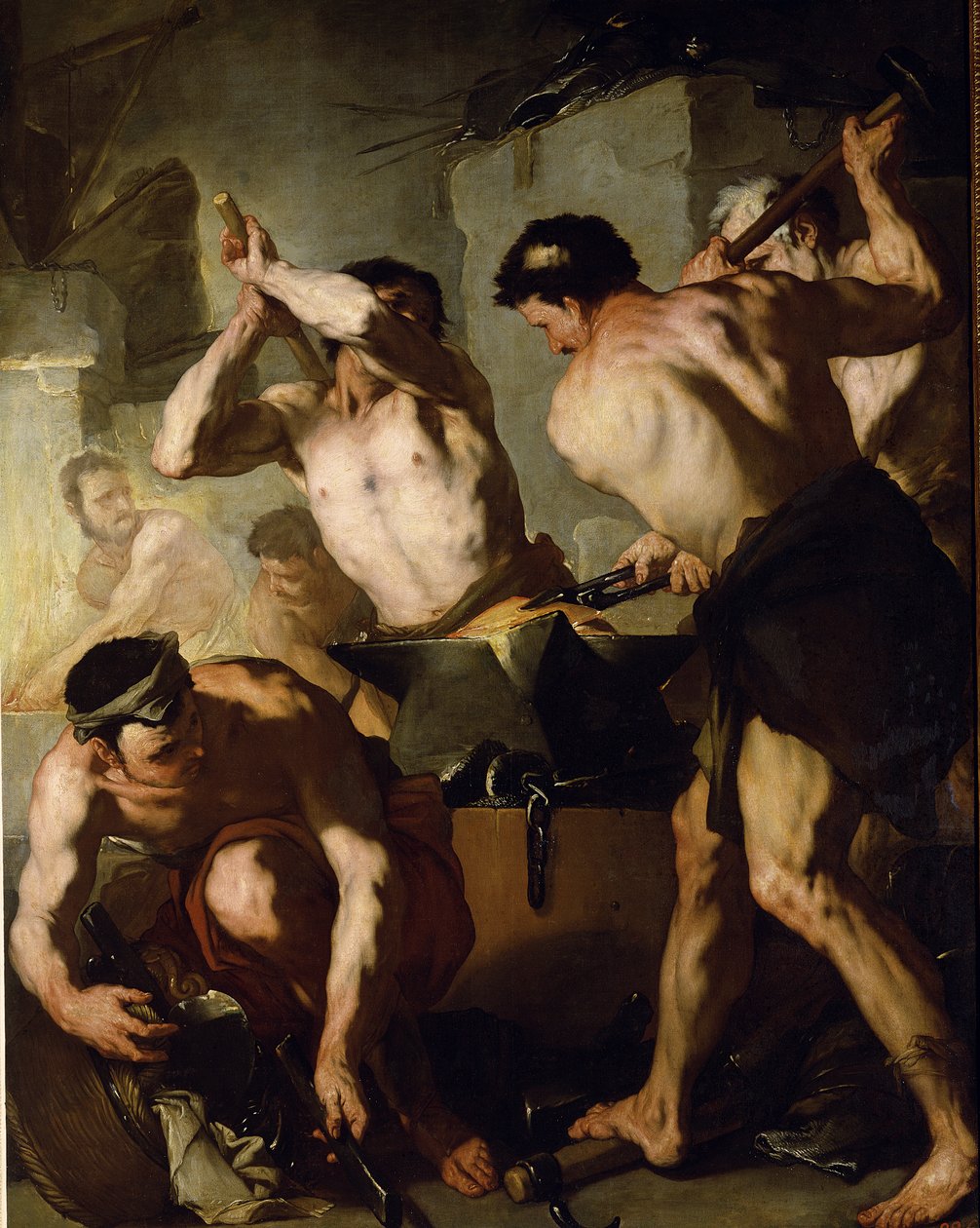 La Forge de Vulcain, c.1660 - Luca Giordano