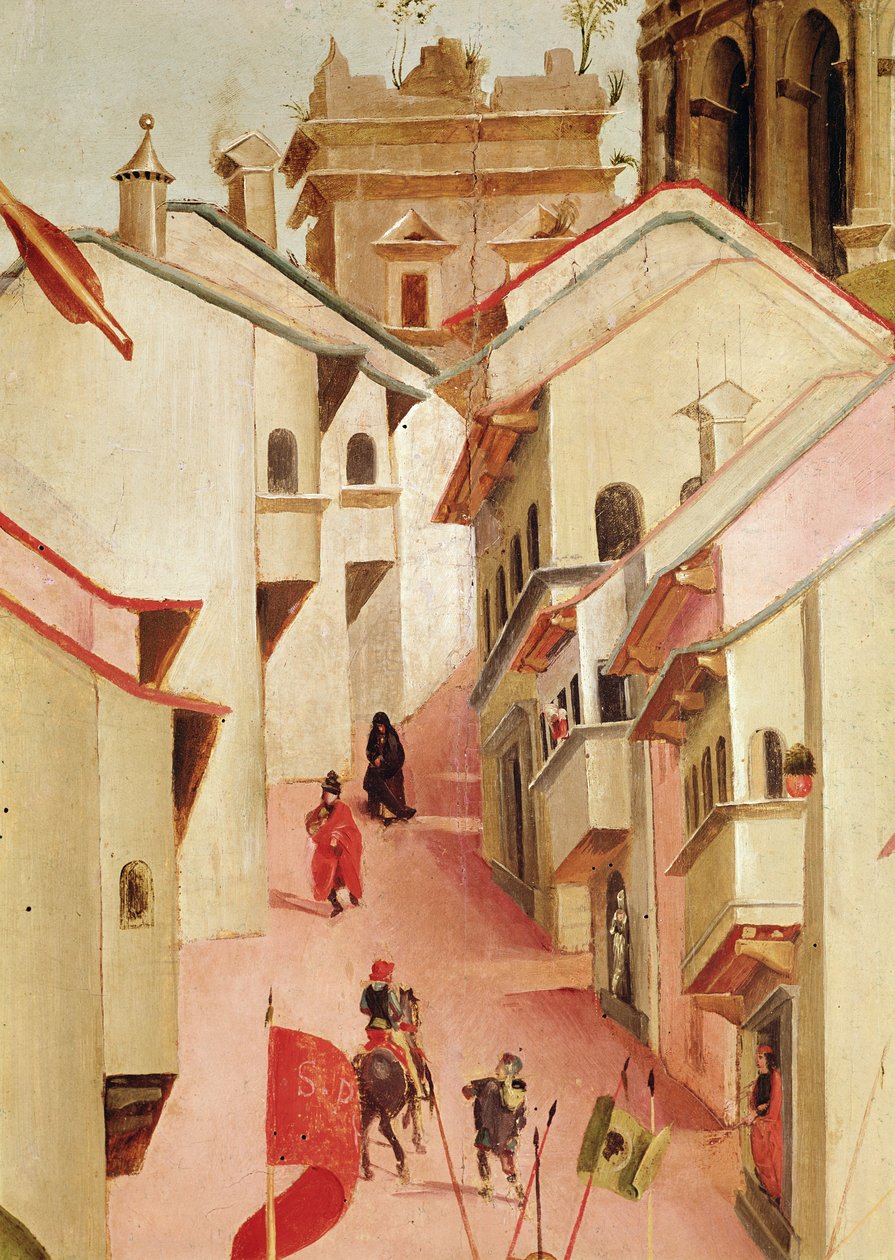 Le Martyre de Saint Sébastien, détail de la ville (détail) - Luca Signorelli