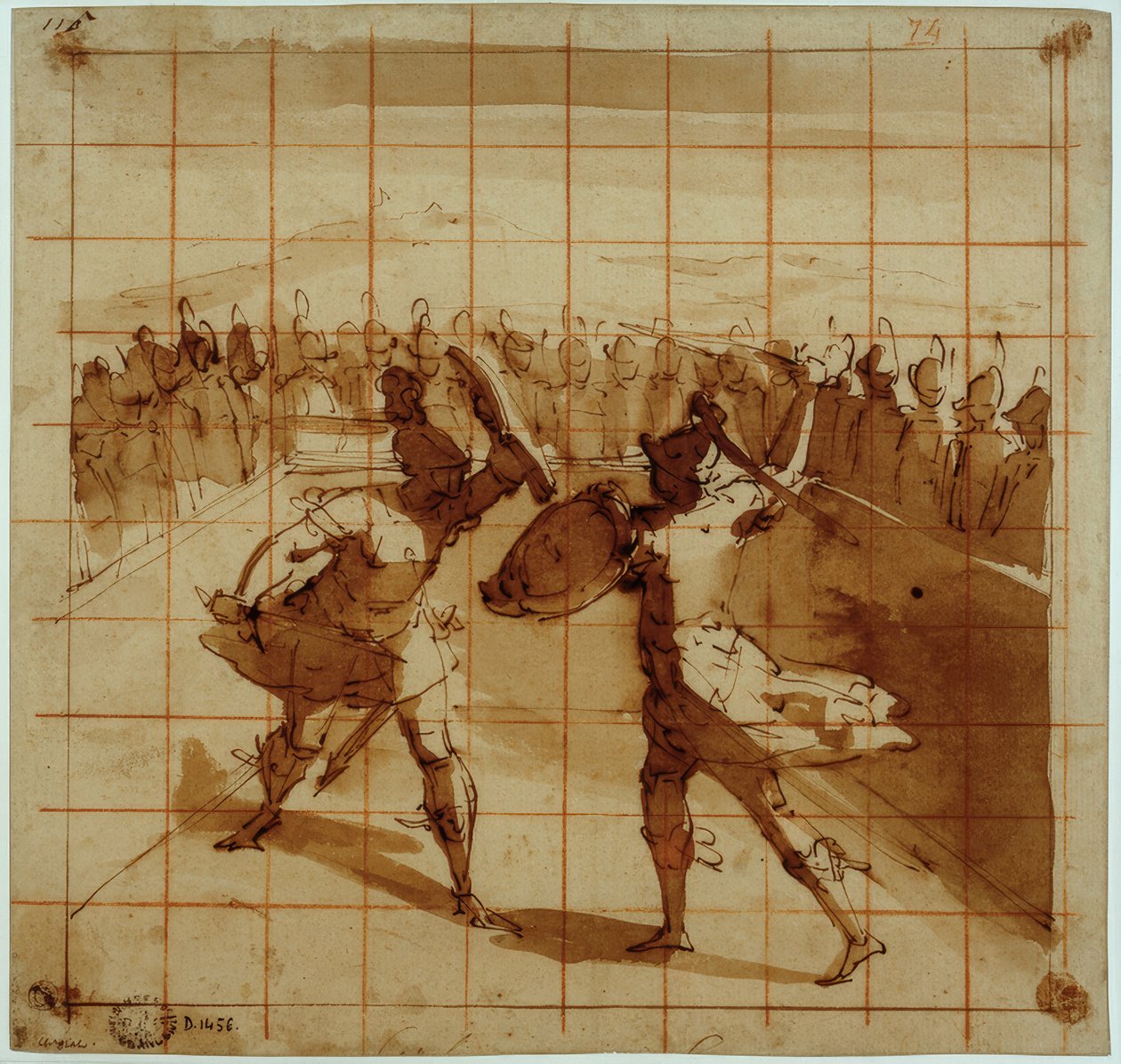 Énée contre Turnus - Luca Cambiaso