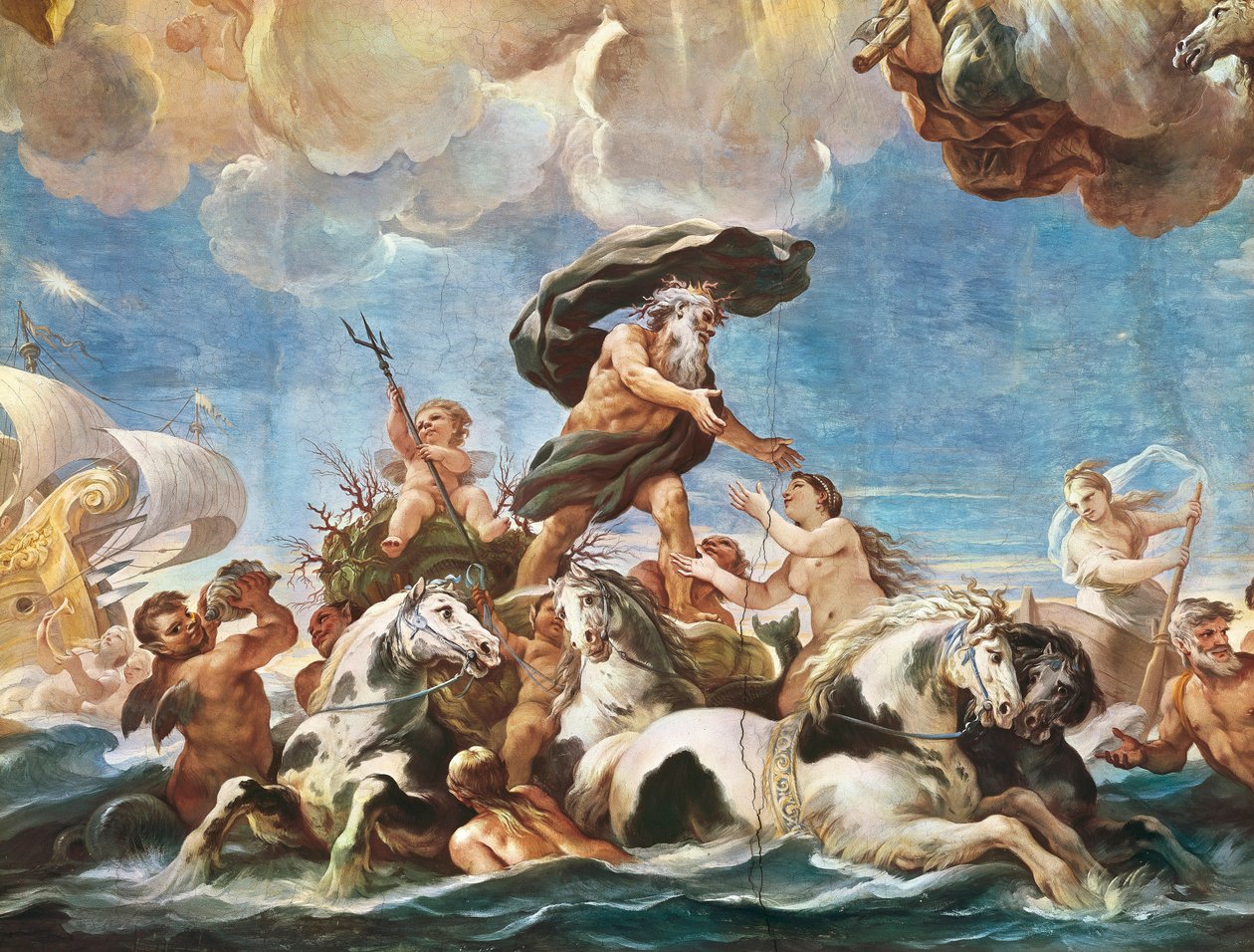 Neptune (détail) - Luca Giordano