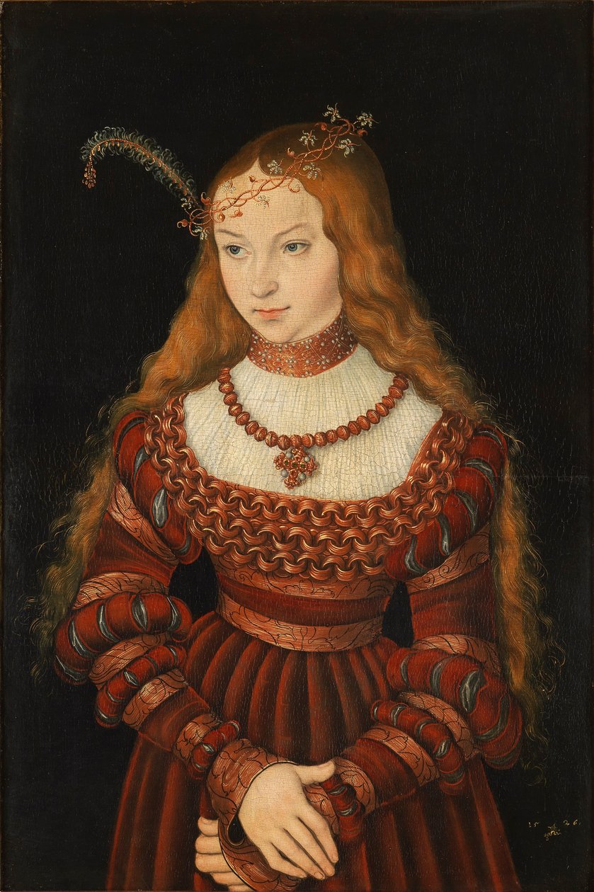 Portrait de la princesse Sibylle de Clèves - Lucas Cranach the Elder
