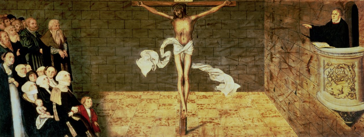 Le Sermon de Martin Luther, détail d