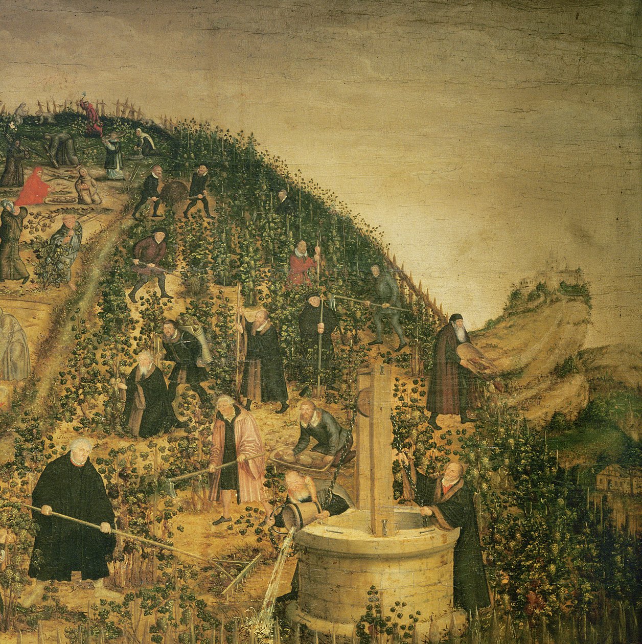 La vigne du Seigneur, 1569 (détail) - Lucas Cranach the Younger