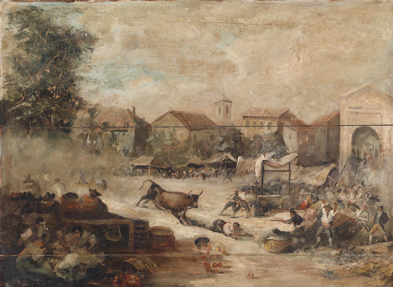 Échapper au taureau - Eugenio Lucas Velázquez