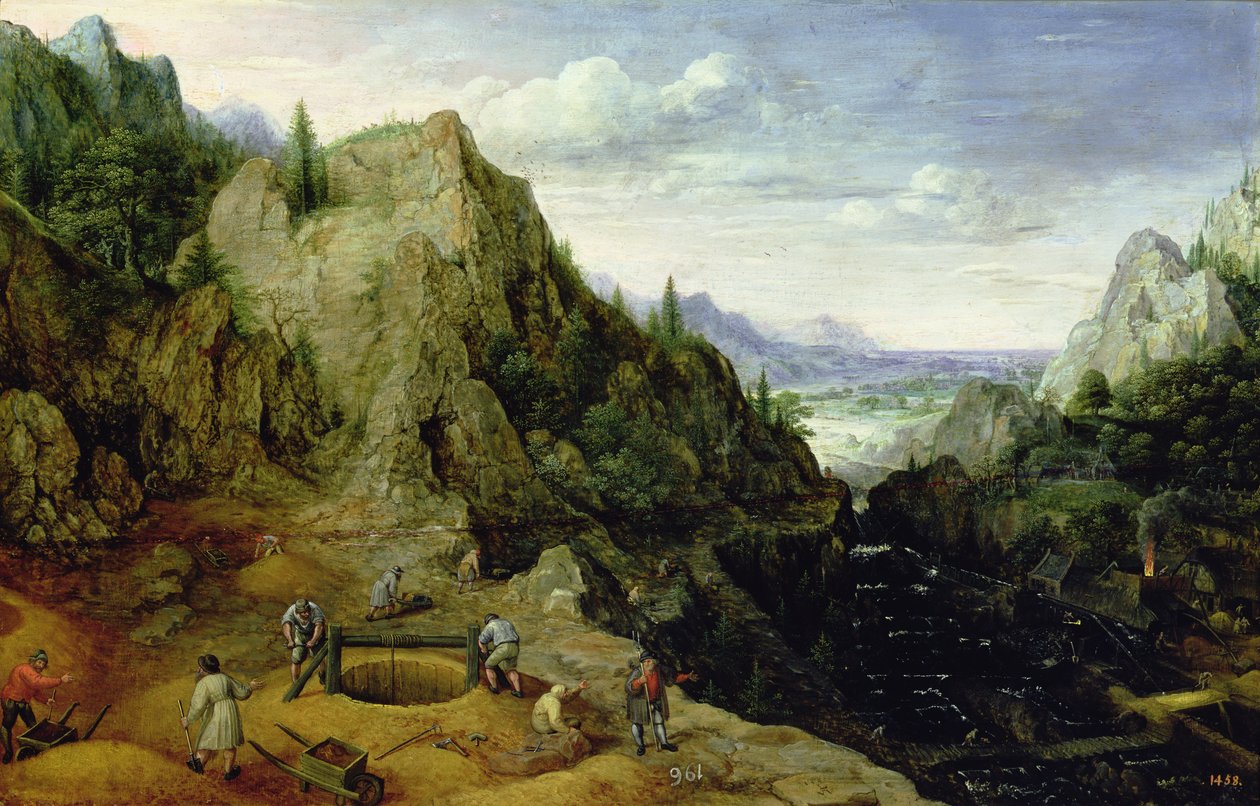 Paysage avec une fonderie, 1595 - Lucas van Valckenborch