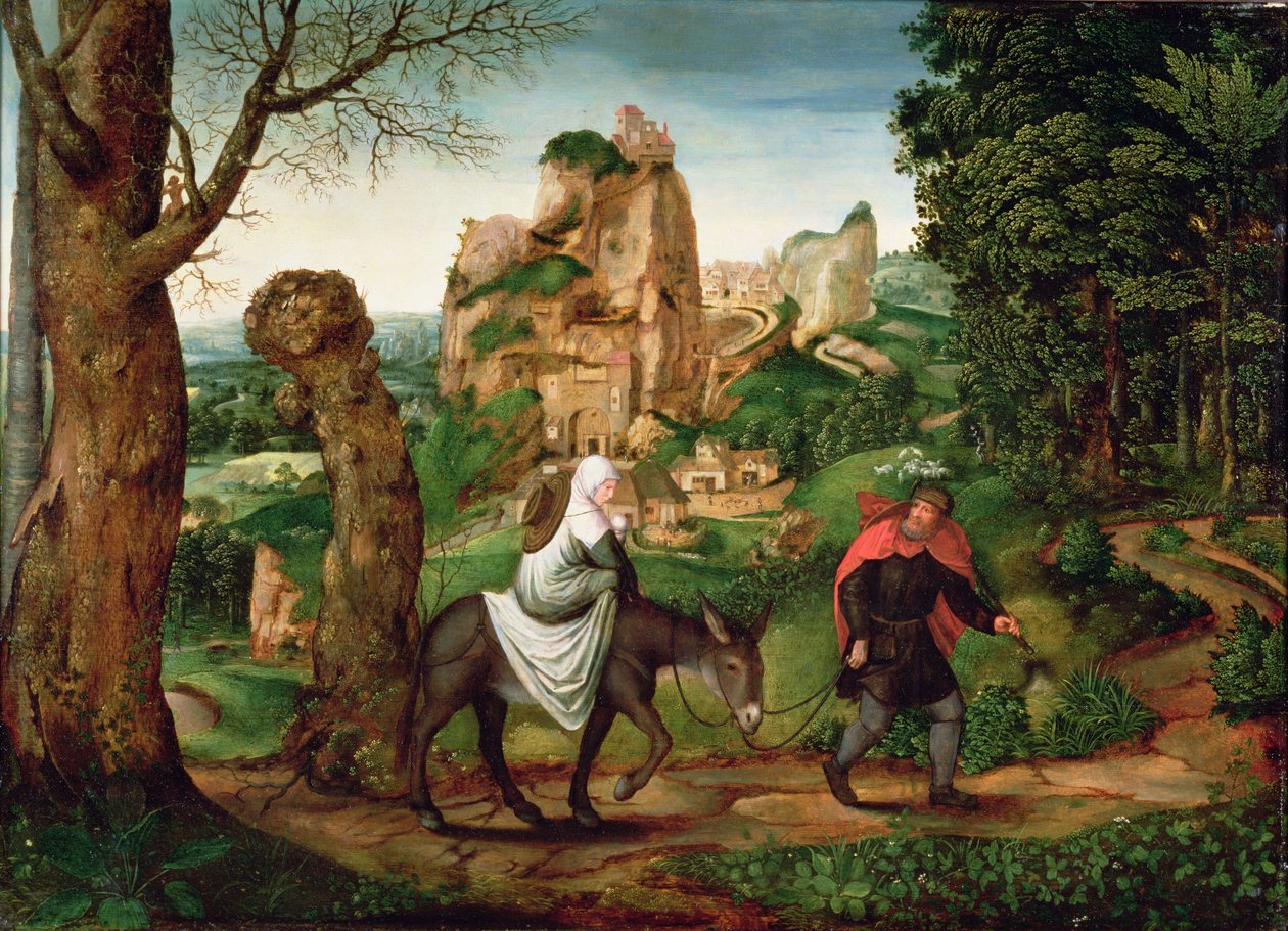 La fuite en Égypte - Lucas van c.1490 c.1570 Gassel