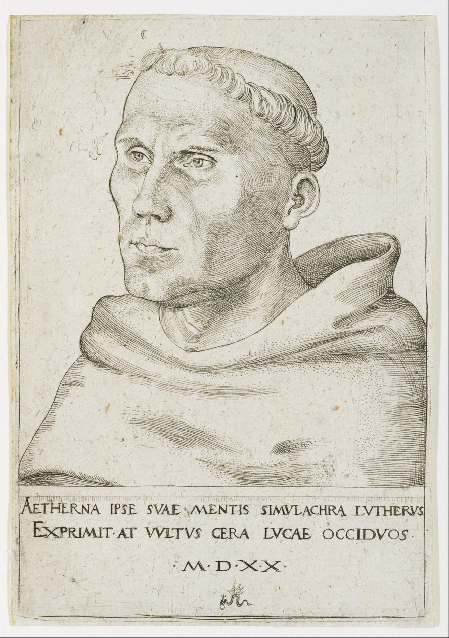 Martin Luther, buste en vue de trois-quarts - Lucas Cranach the Elder