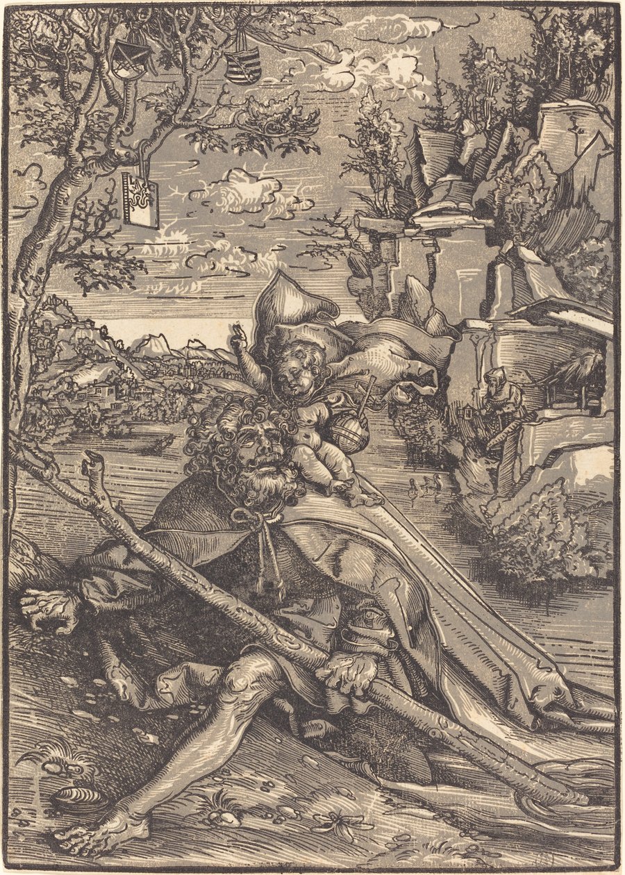 Saint Christophe - Lucas Cranach the Elder