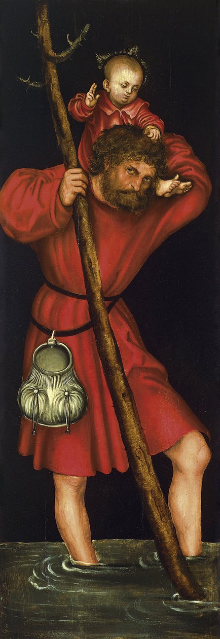 Saint Christophe [verso, aile gauche] - Lucas Cranach the Elder