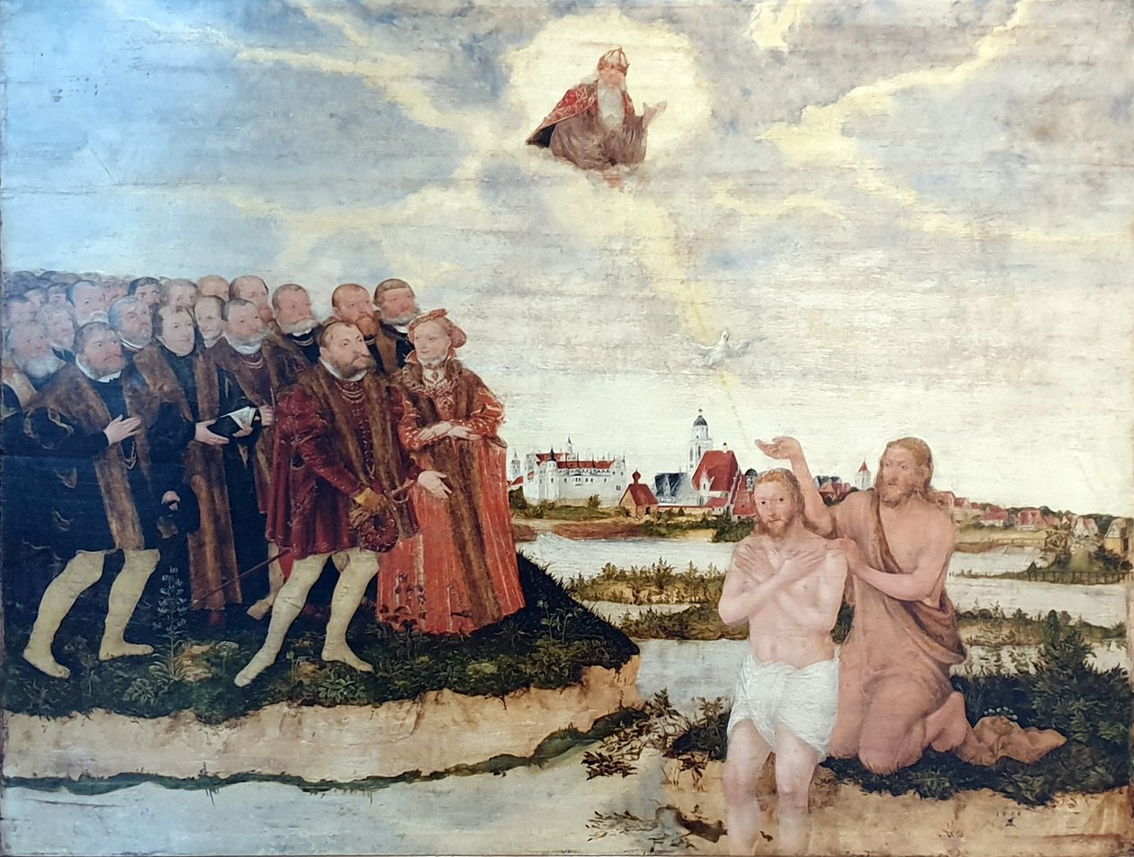 Le baptême du Christ - Lucas Cranach the Younger