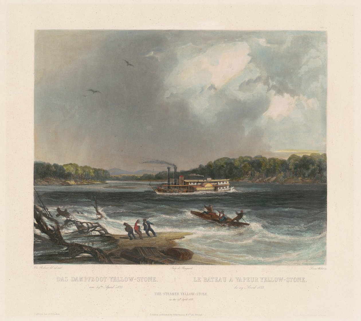 Le vapeur Yellow-stone - Lucas Weber after Karl Bodmer