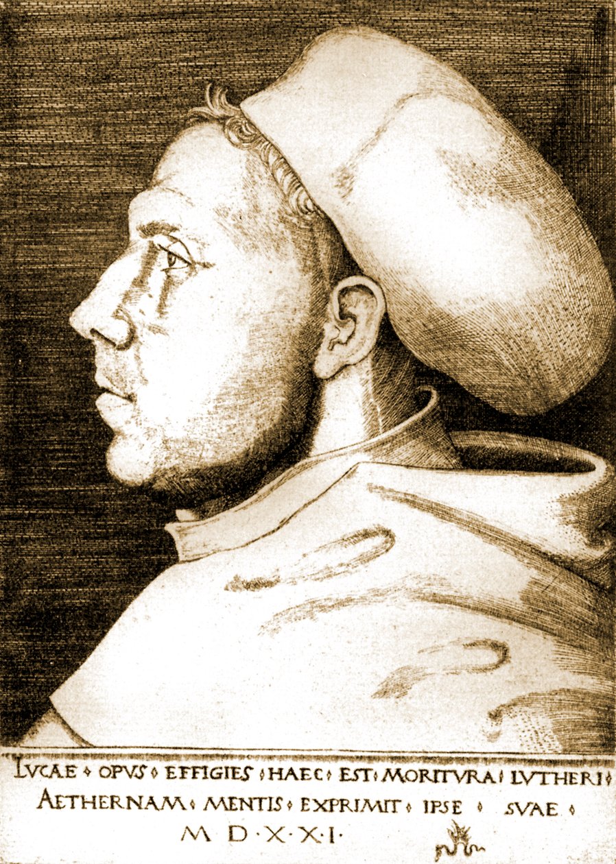Martin Luther en moine - Lucas the Elder Cranach