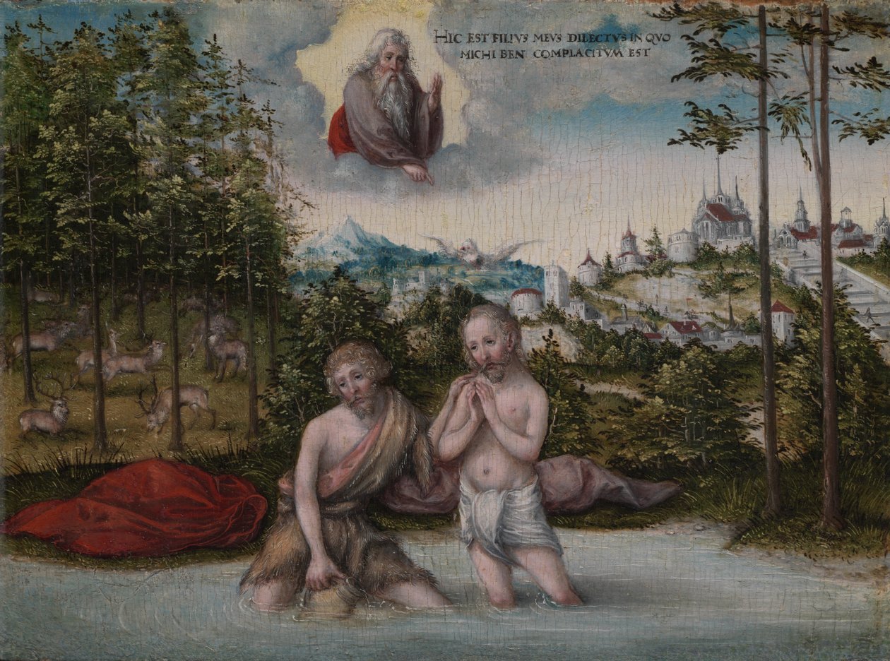 Le Baptême du Christ - Lucas the Elder Cranach