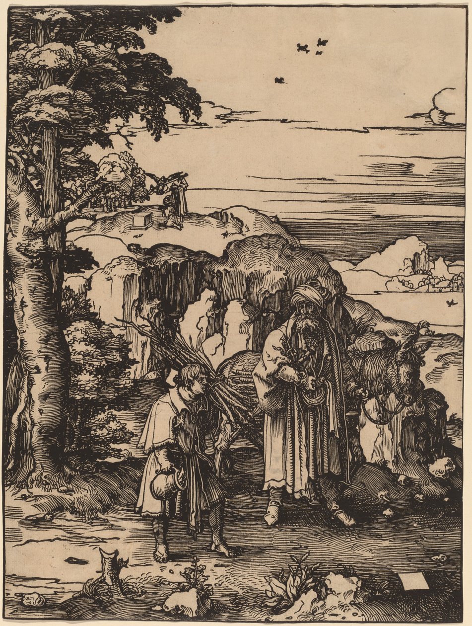 Abraham allant sacrifier Isaac - Lucas van Leyden