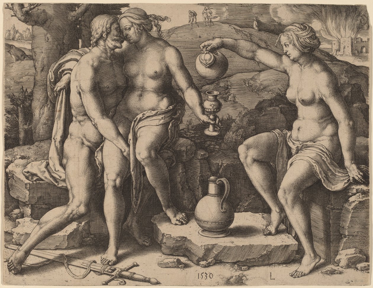 Loth et ses filles - Lucas van Leyden