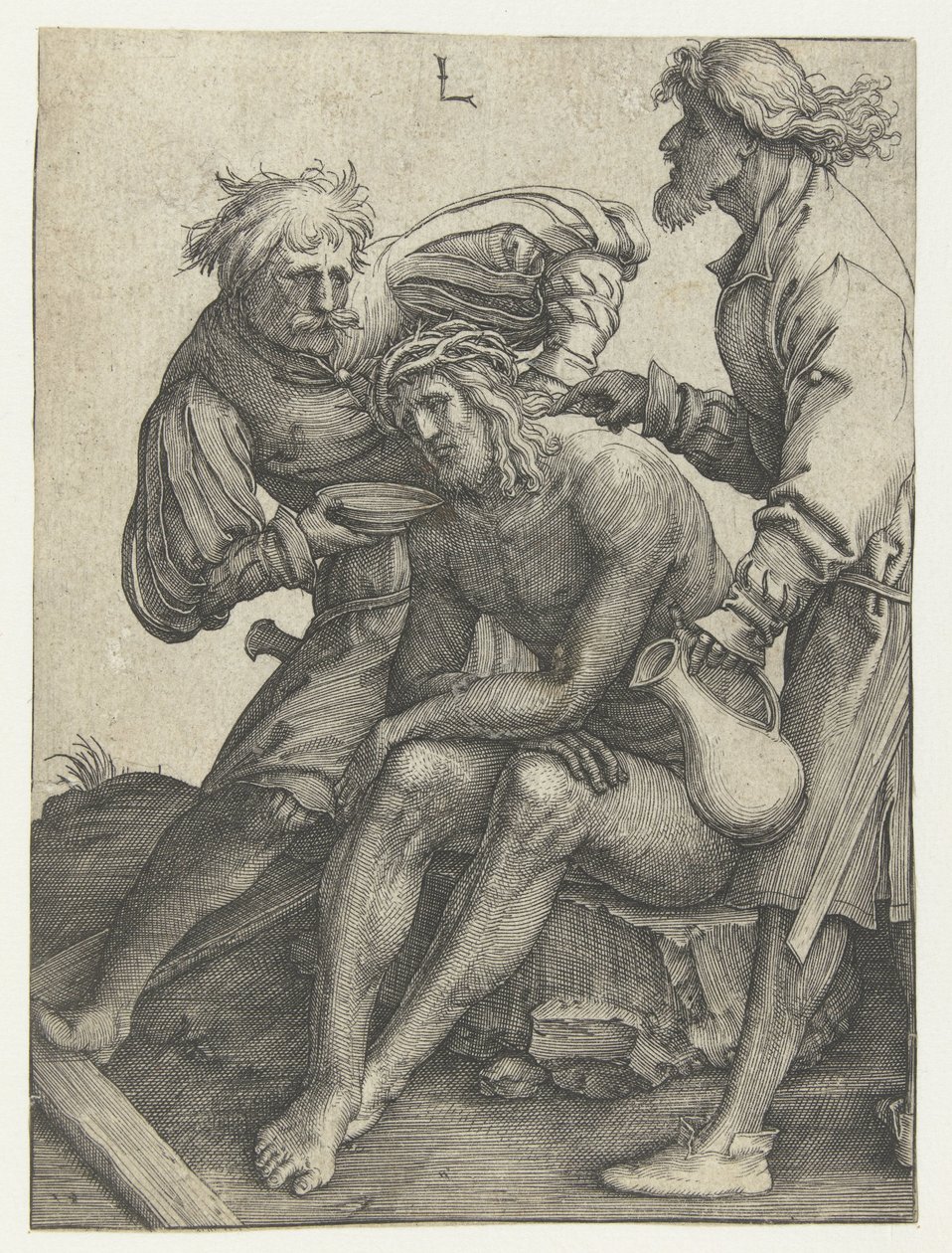 Soldats donnant à boire au Christ - Lucas van Leyden