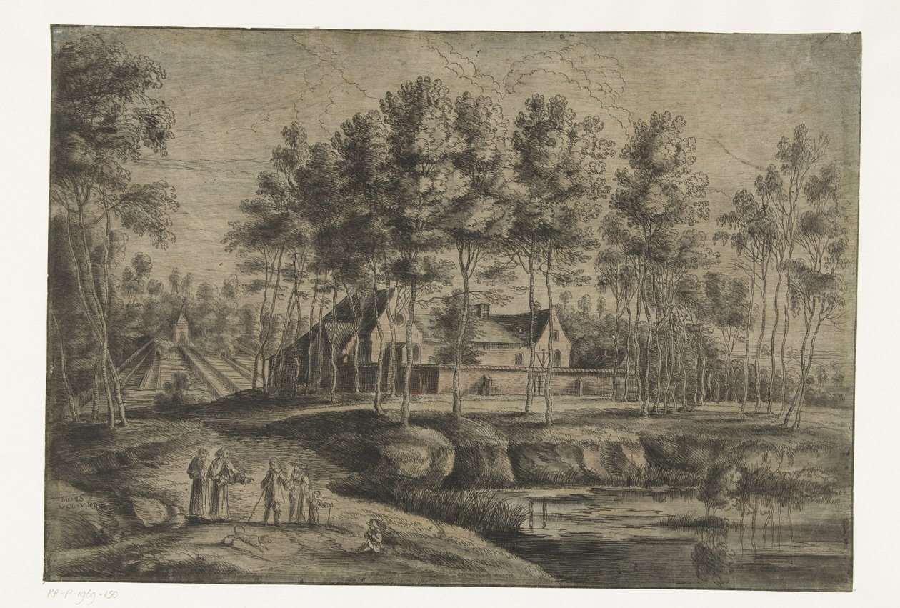 Vue du monastère des Capucins à Tervuren - Lucas van Uden