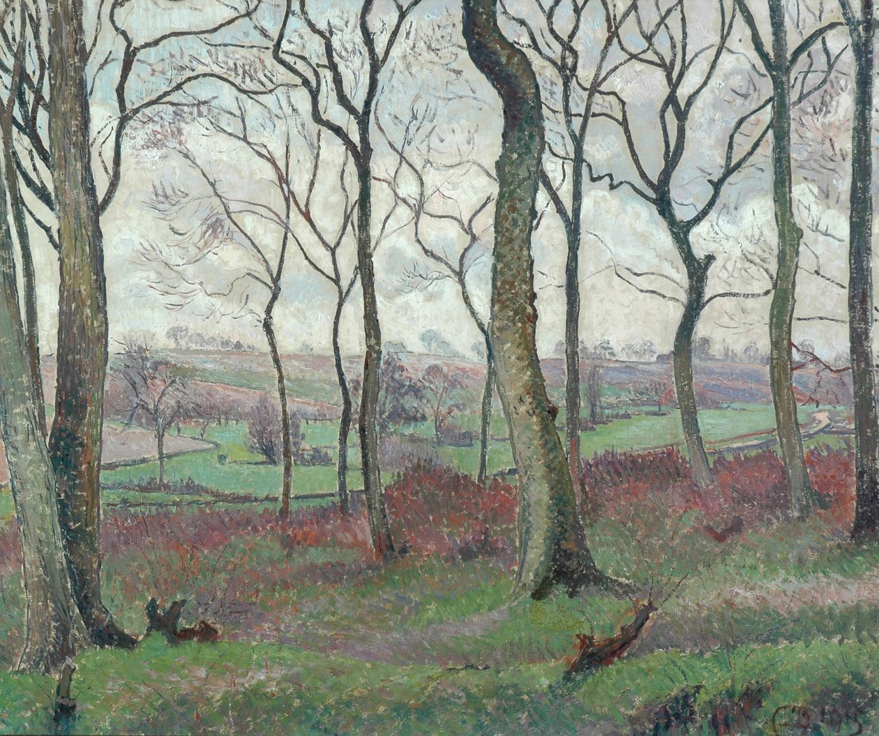 La route de Dunmow depuis Tilty Wood, 1915 - Lucien Pissarro