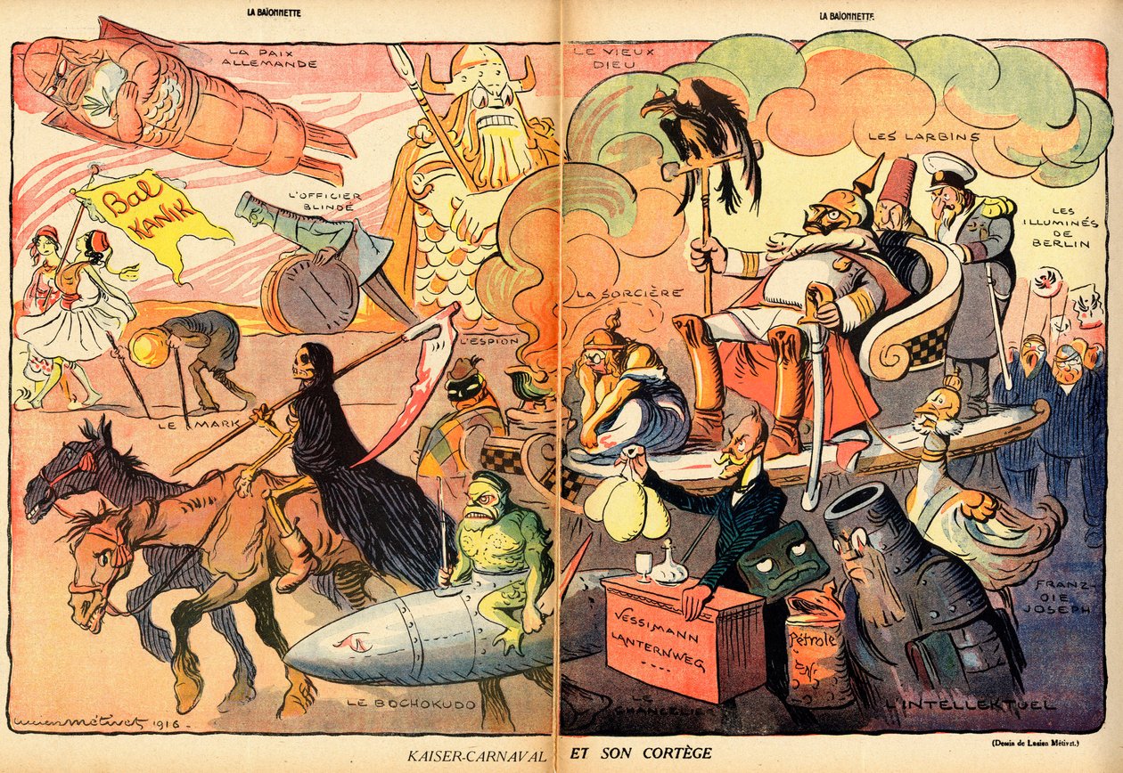 La Baionnette, Satirique en couleurs - Lucien Metivet