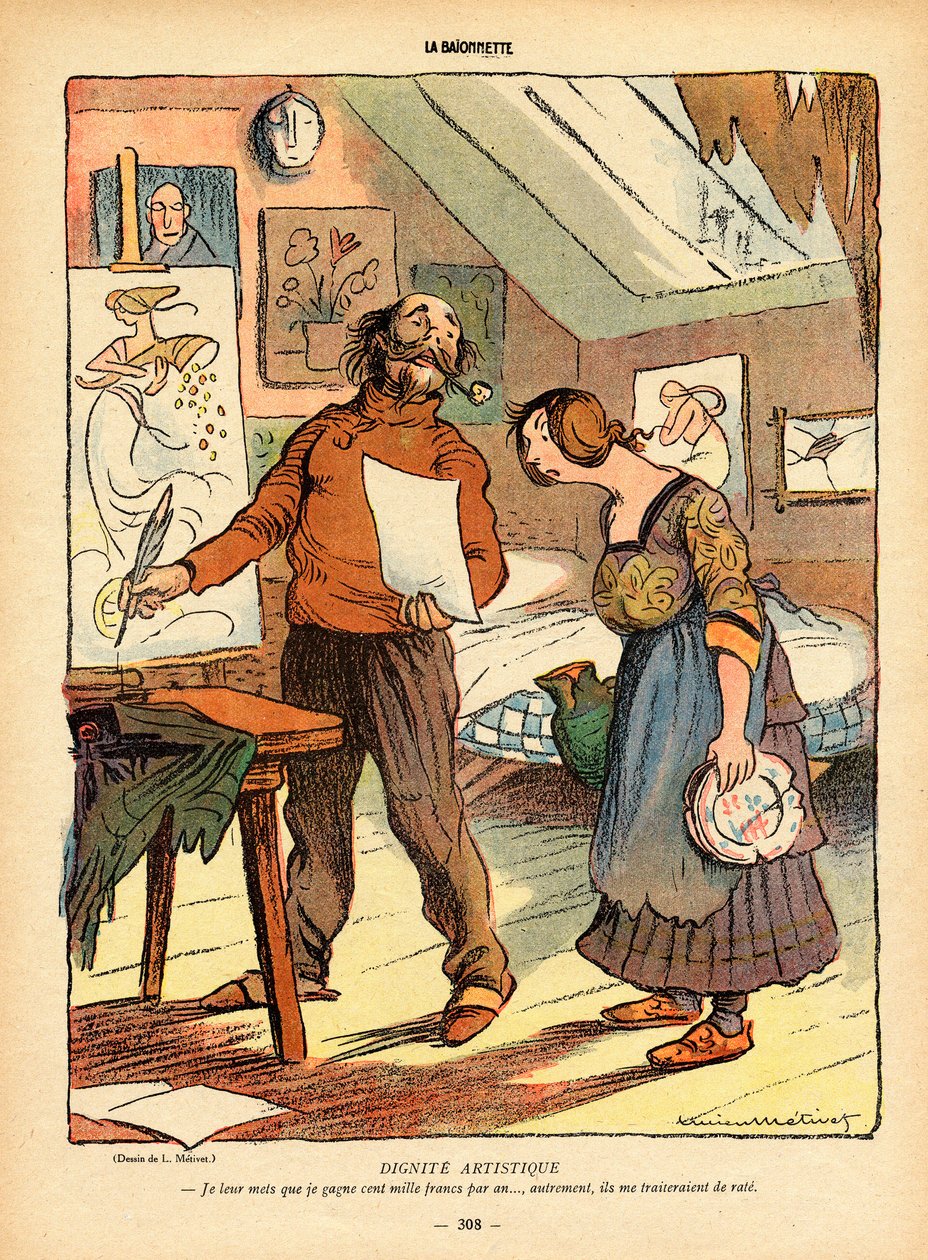 La Baionnette, Satirique en Couleurs - Lucien Metivet
