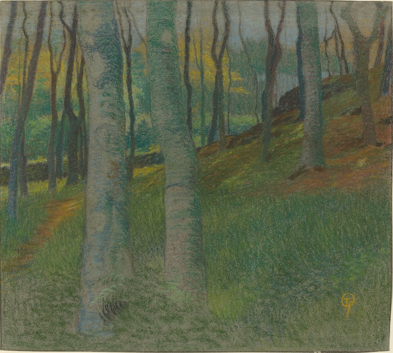 Paysage boisé - Lucien Ott