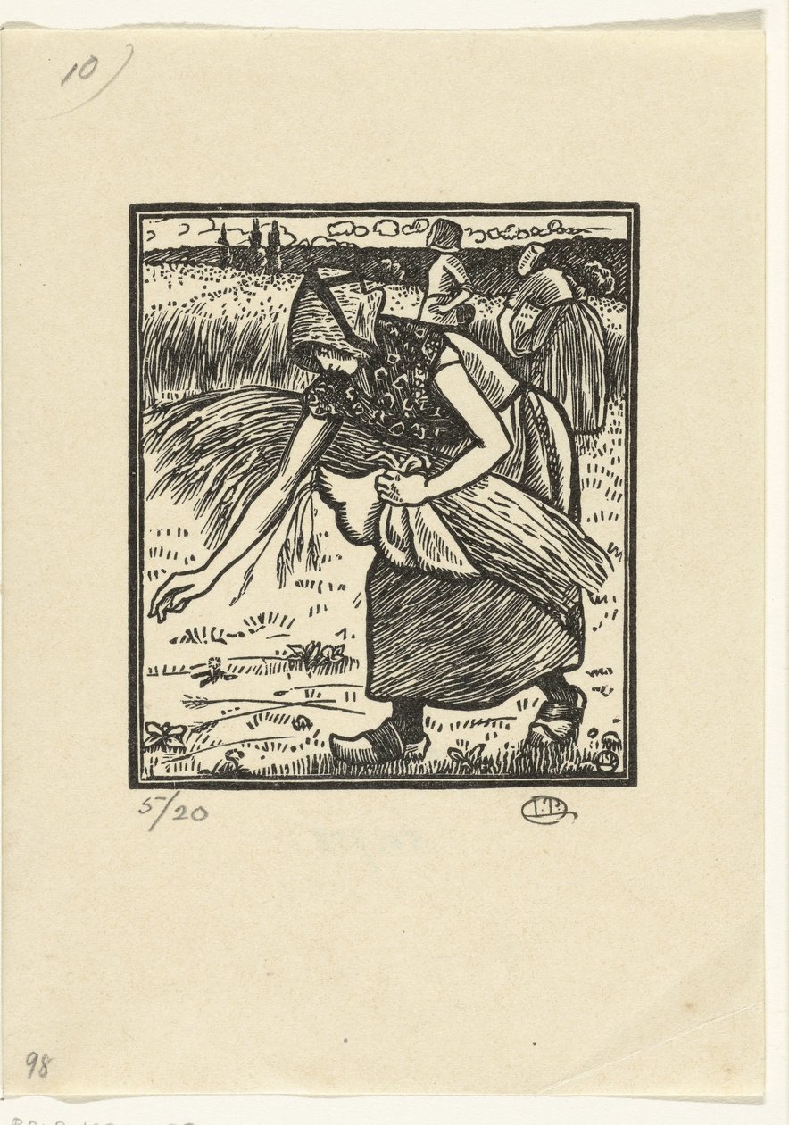 Ruth ramasse des épis - Lucien Pissarro