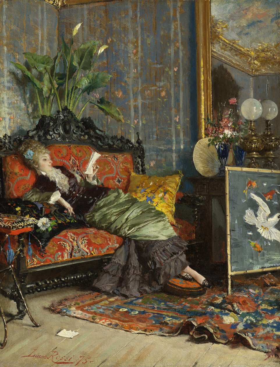 Jeune Femme Lisant - Lucius Rossi
