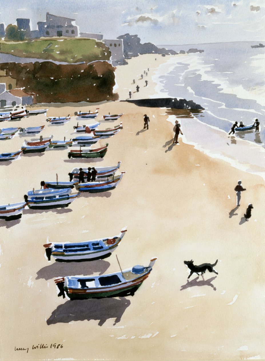 Bateaux sur la plage, 1986 - Lucy Willis