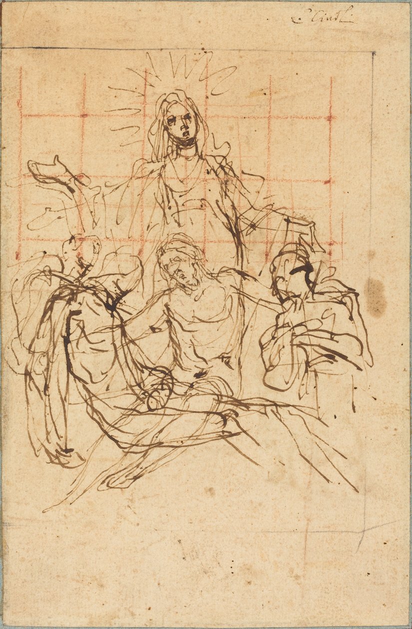 La Pietà (recto) - Ludovico Cardi called Cigoli