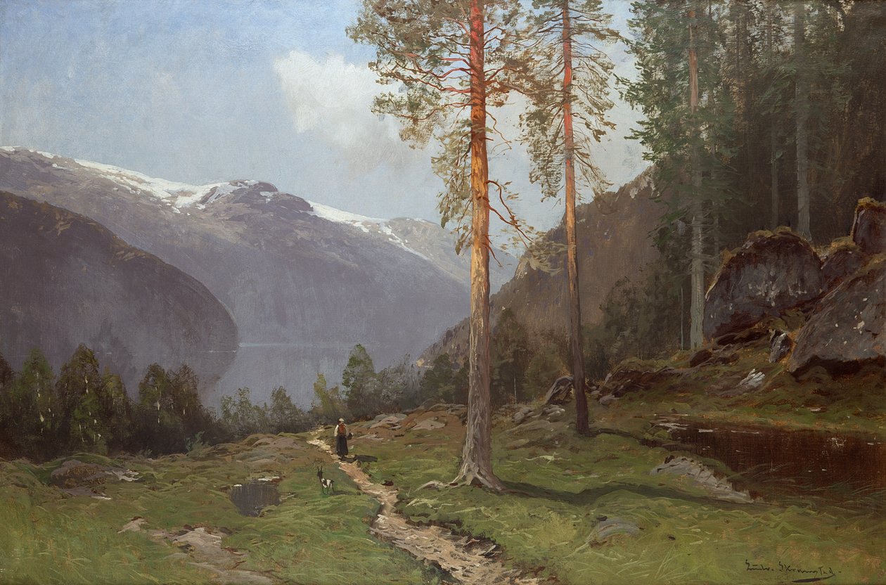 Paysage de fjord - Ludvig Skramstad
