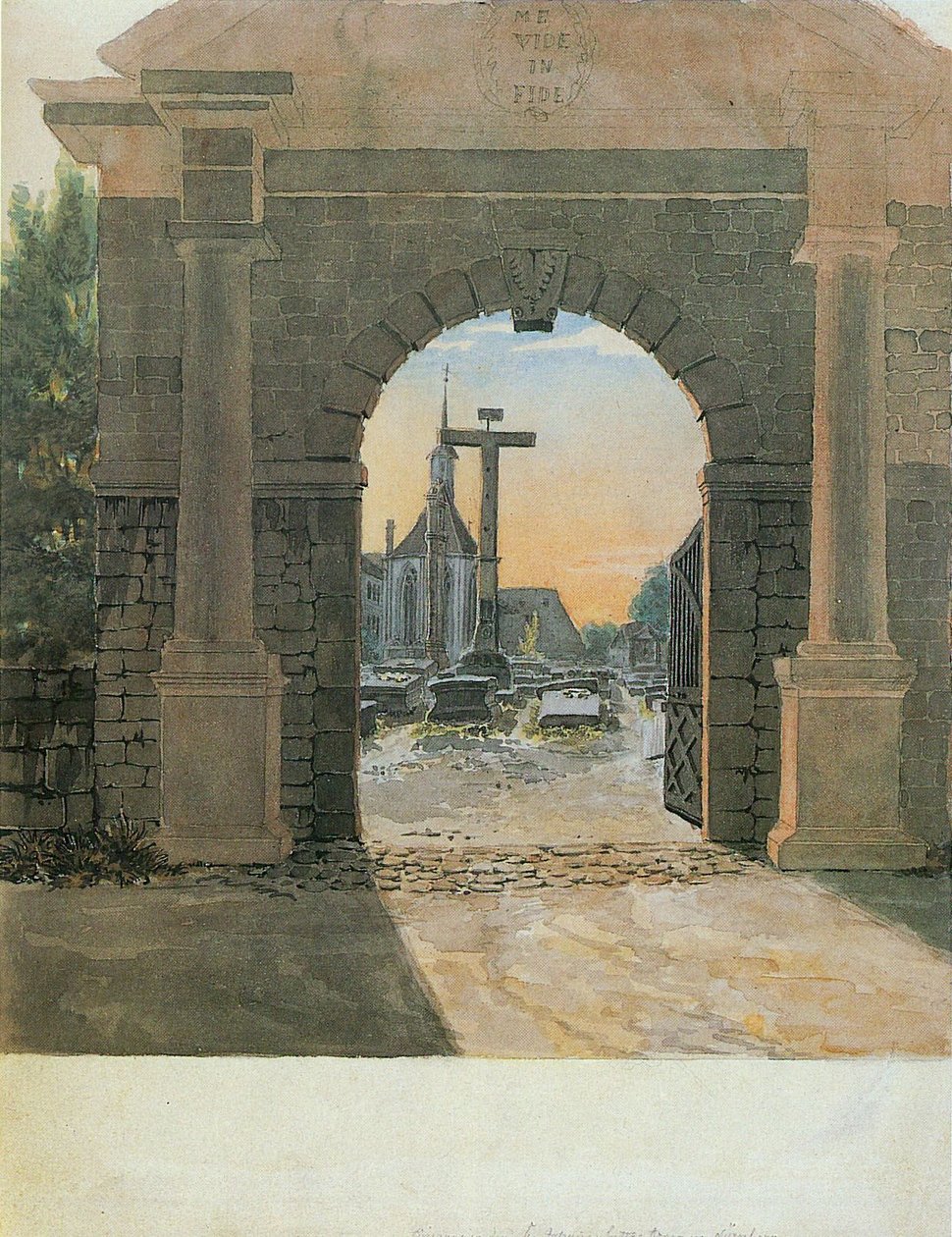 Entrée du cimetière Johannis à Nuremberg - Ludwig Emil Grimm