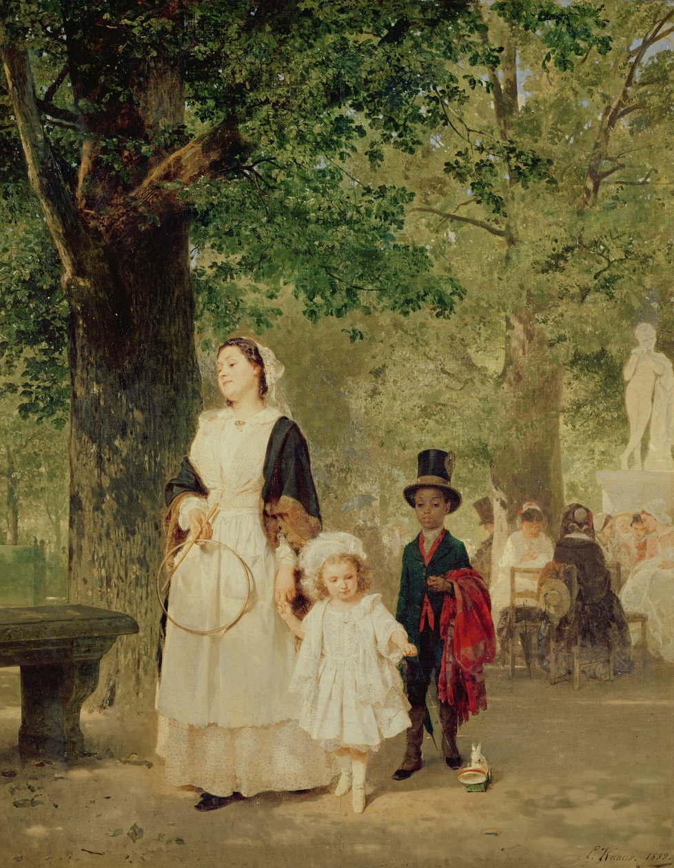 Promenade dans les jardins des Tuileries, 1855 - Ludwig Knaus