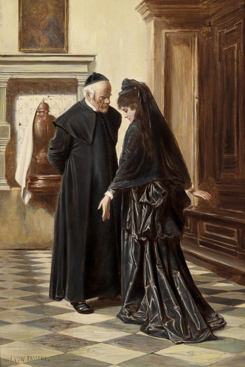 Une conversation sérieuse - Ludwig Passini