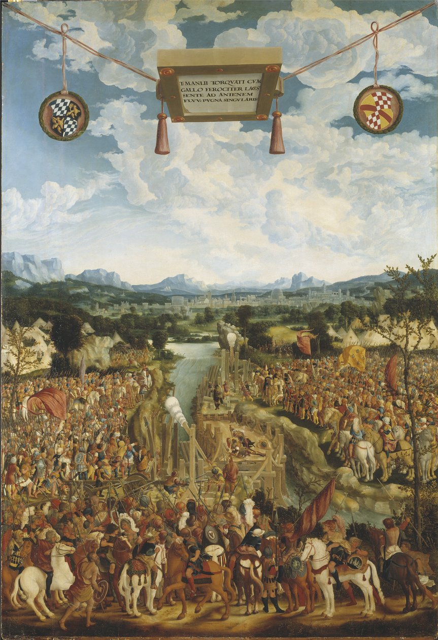 Manlius Torquatus combattant un Gaulois - Ludwig Refinger
