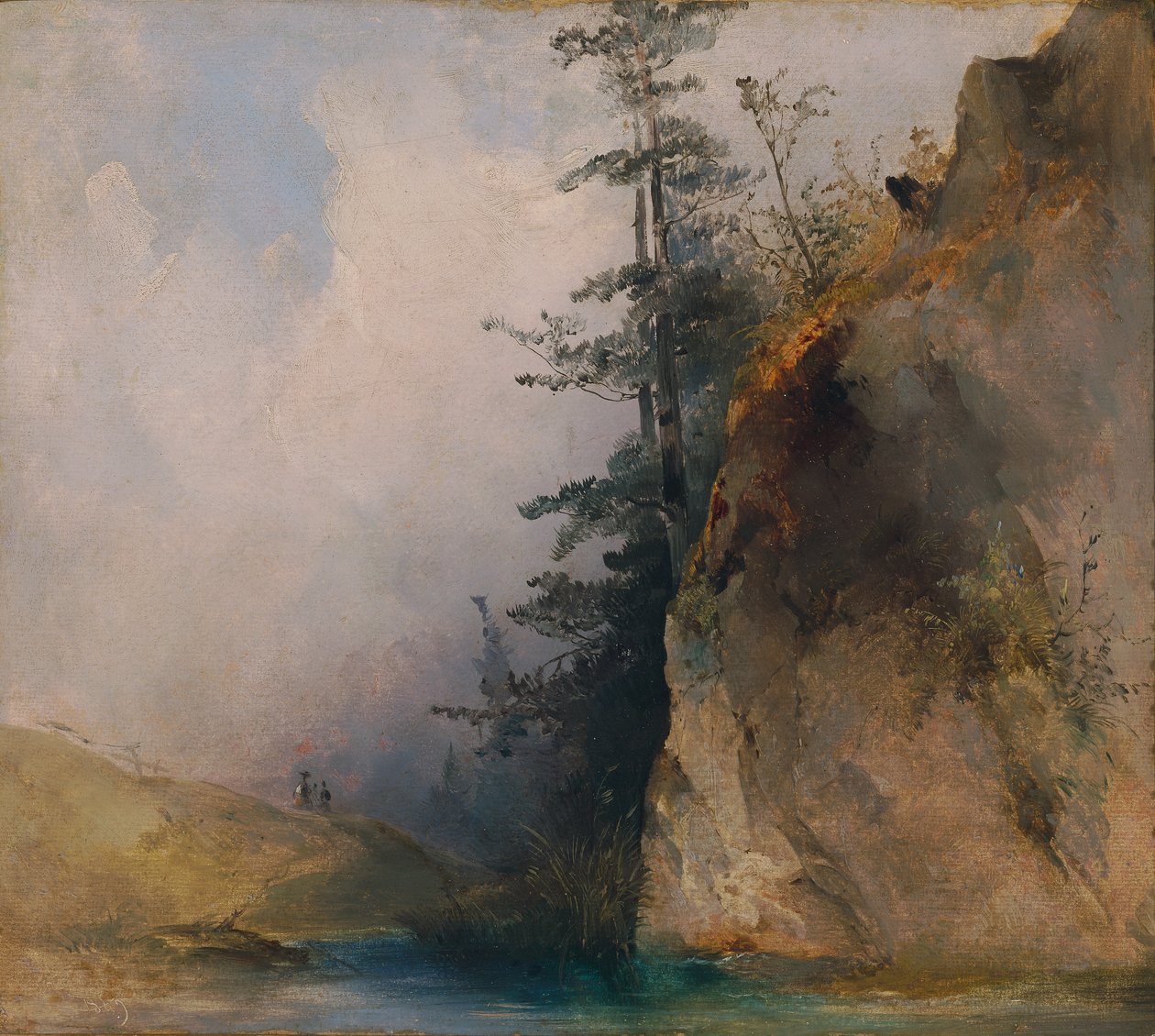 Pente rocheuse au bord du ruisseau - Ludwig Czerny