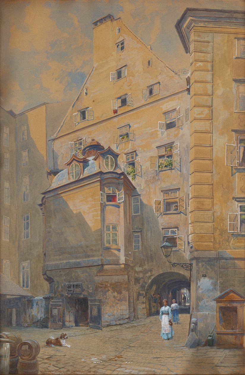 La cour de la Trinité à Vienne - Ludwig Hans Fischer