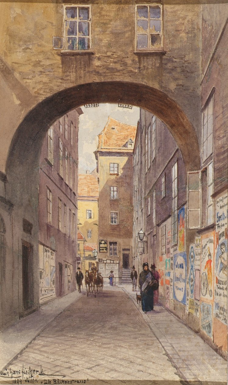 La rue des Boulangers à Vienne - Ludwig Hans Fischer